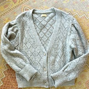 Maeve by Anthropologie, gray cardigan, size L